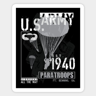 US Army Paratroopers Distressed Magnet